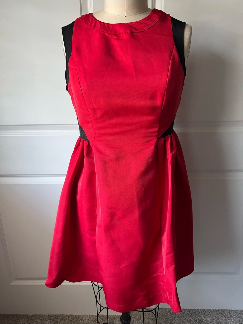 Prabal Gurung For Target Red and Black Fit-and-Flare Dress